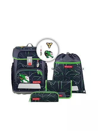 STEP BY STEP | Set de mochilas escolares 5 piezas CLOUD Dragon Drako | schwarz